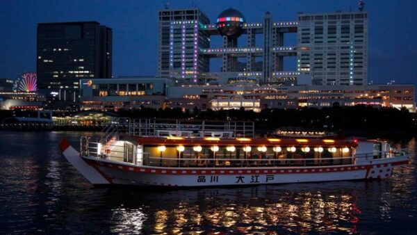 【乗合屋形船コース】〈品川発〉お台場スカイツリーコース～全船スカイデッキ付で贅沢な夜景を～（2時間30分）13,200円